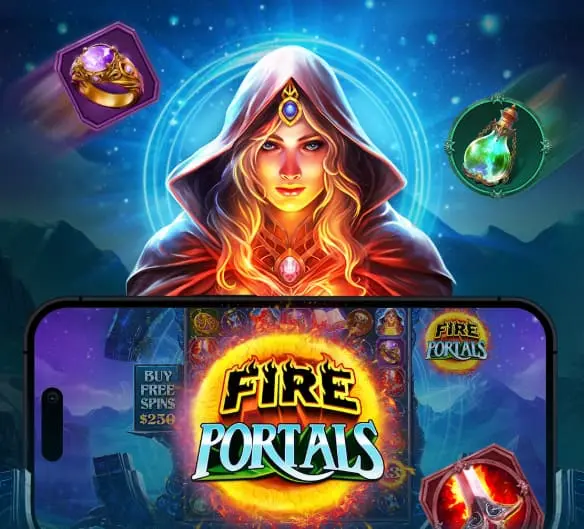 Fire Portals Slot no celular